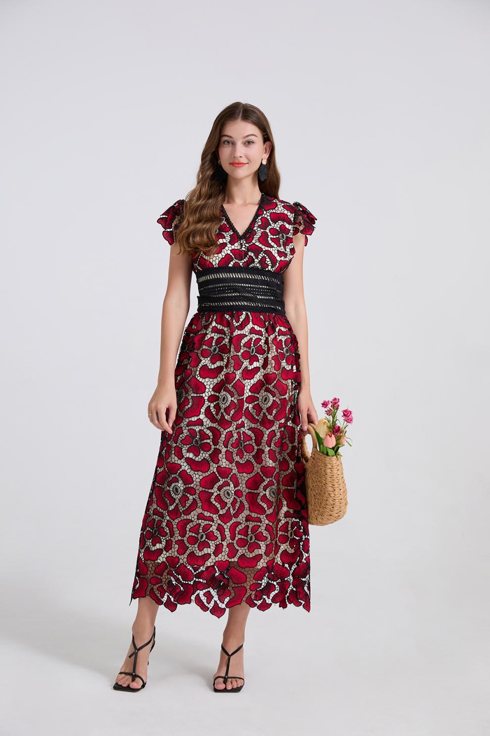 Ruby Passion Lace Midi - 915238273958_CLARET