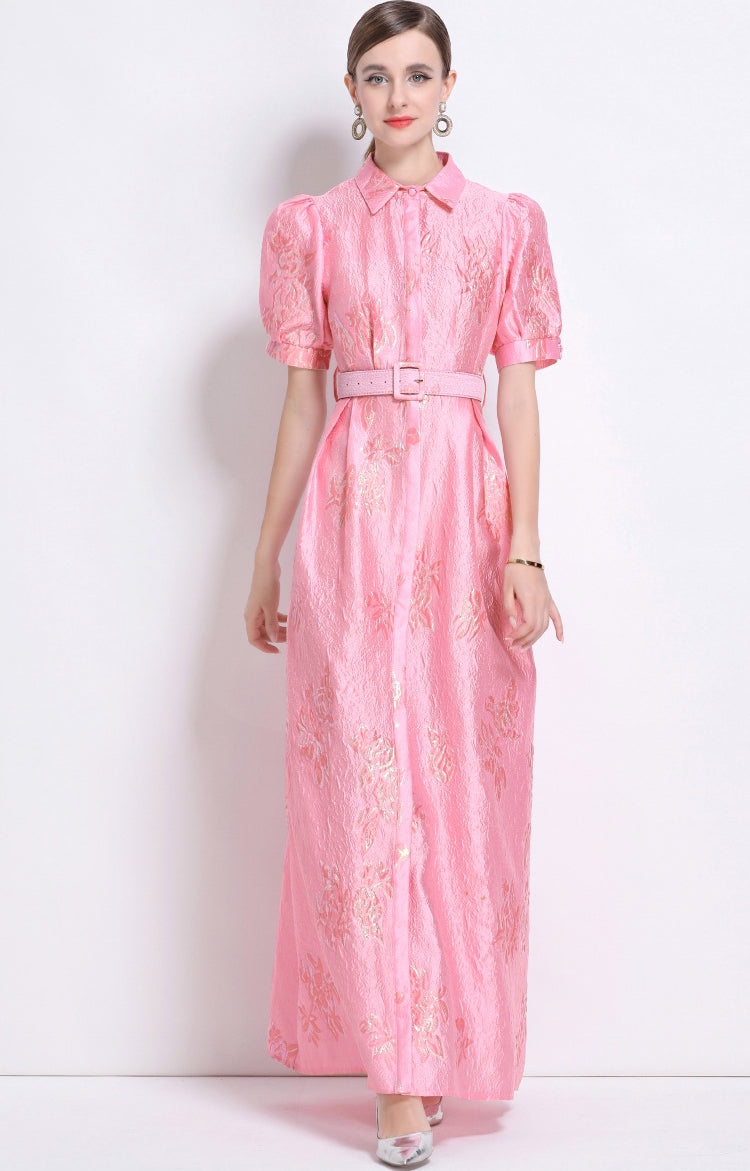 Rose Elegance Maxi Dress