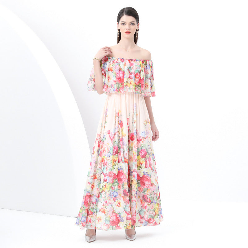 Floral Off-Shoulder Maxi Dress