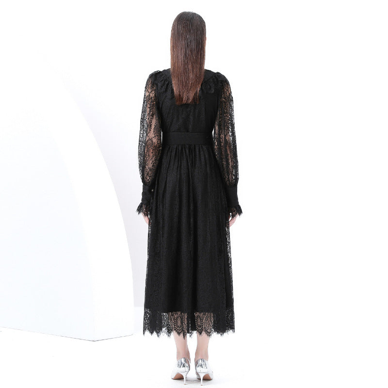 Black Lace Elegant Maxi Dress