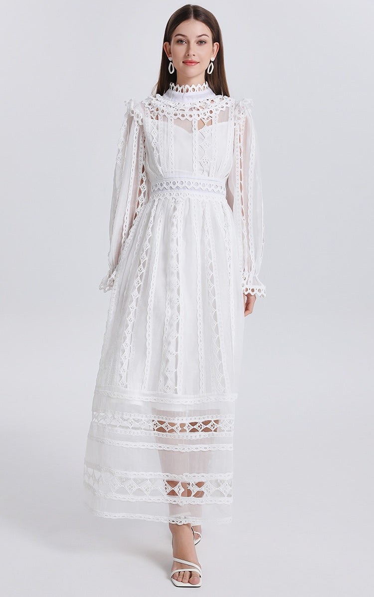 Celeste Lace Dream Maxi Dress - 909228434566_WHITE
