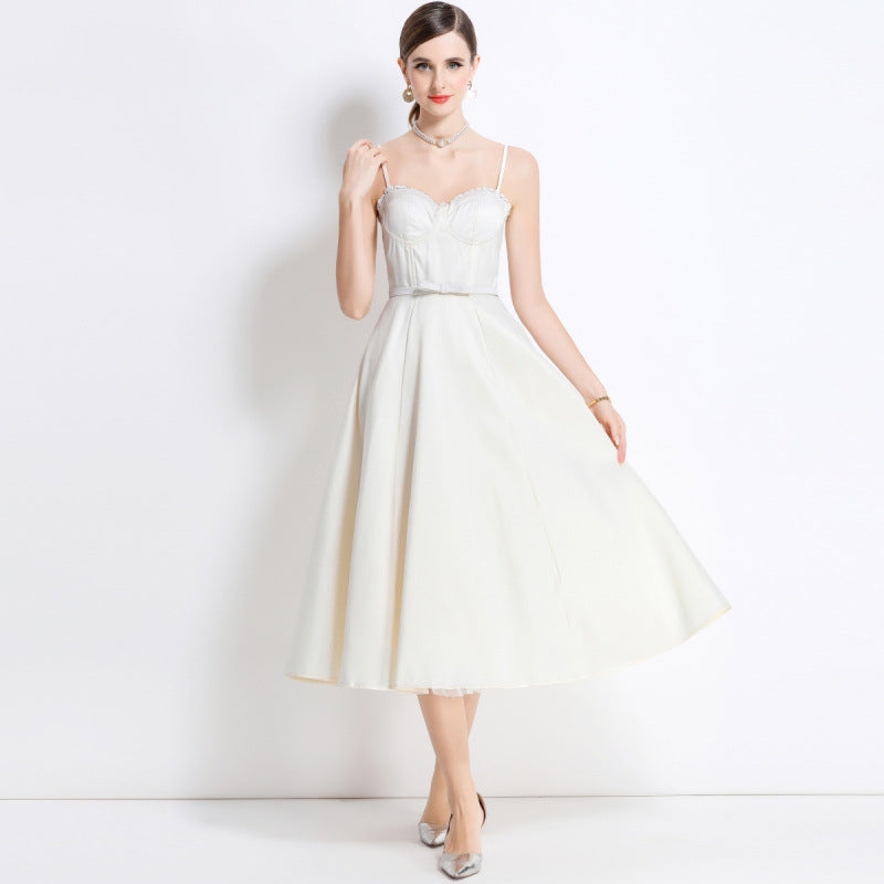 Apricot Sweetheart Midi Dress