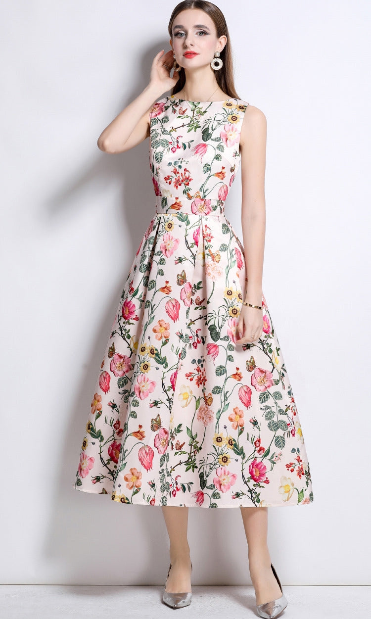 Bloom Elegance Floral Midi Dress