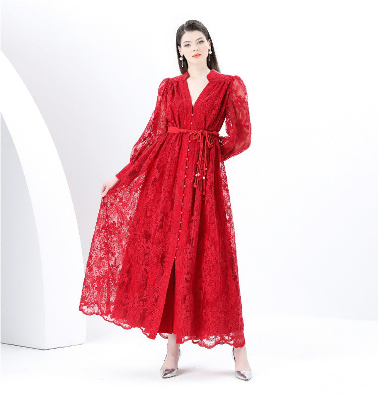 Lace Elegance Maxi Dress