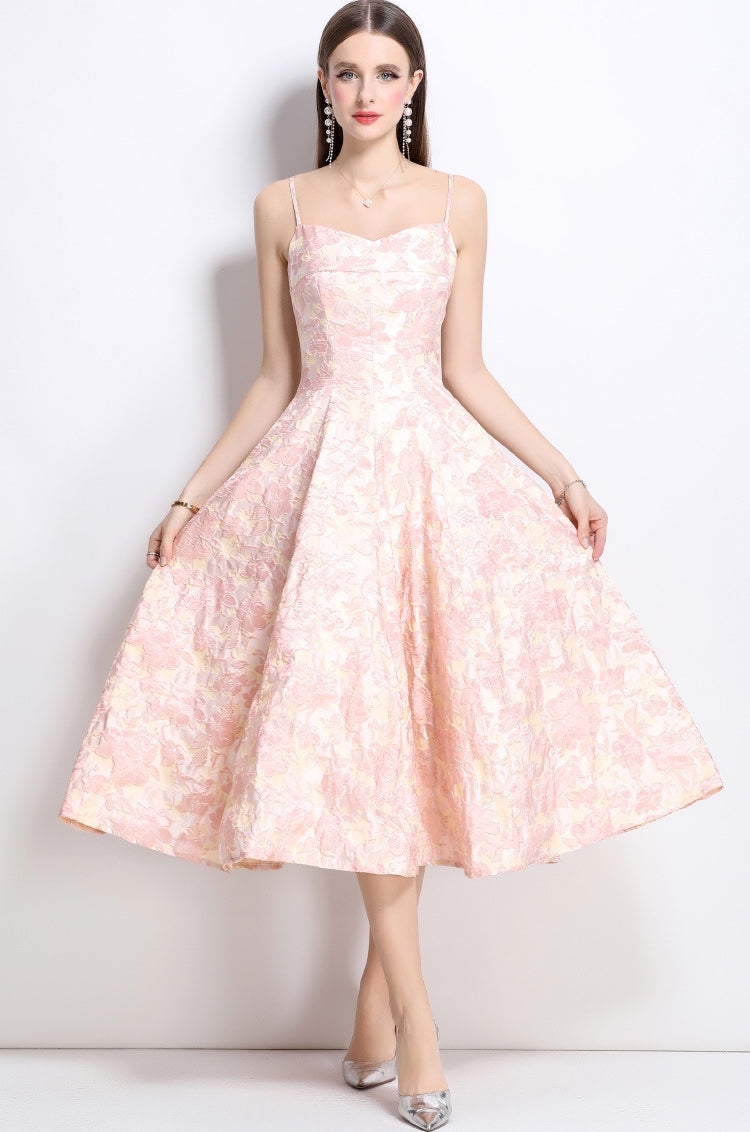 Blush Aurora Jacquard Dress