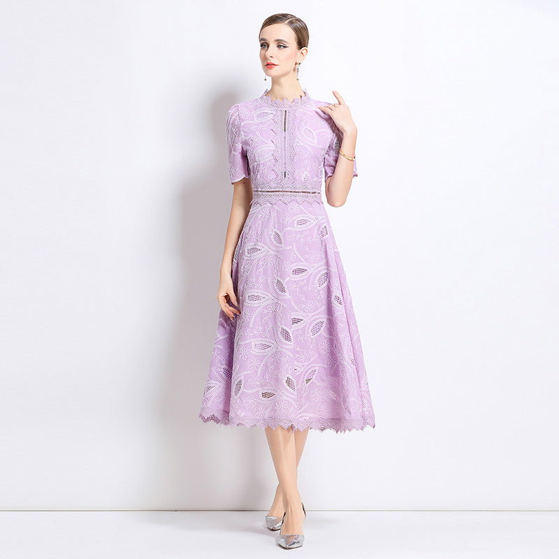 Lavender Whisper Lace Dress