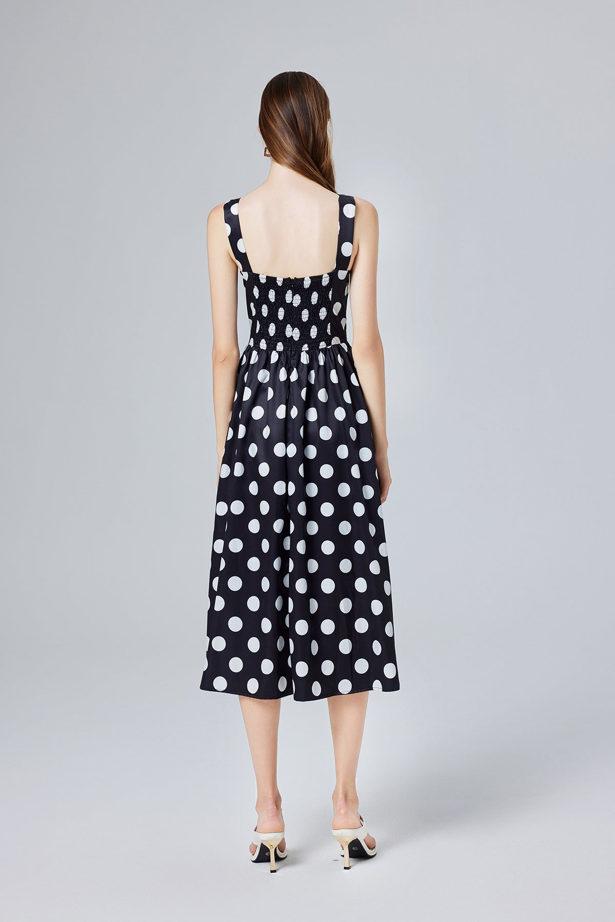 Vintage Polka Dot Midi Dress