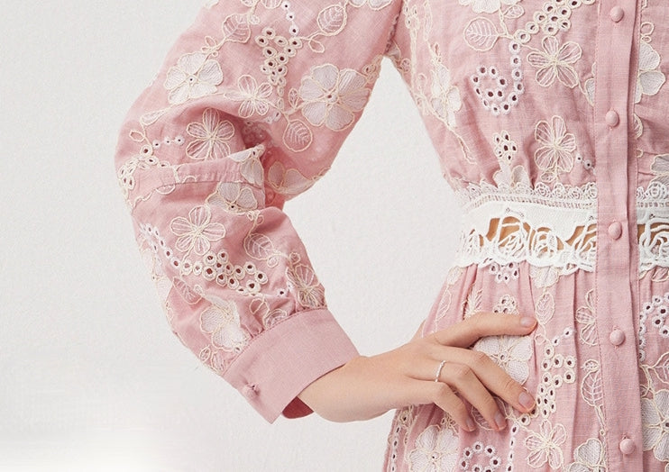 Rose Garden Lace Midi Dress