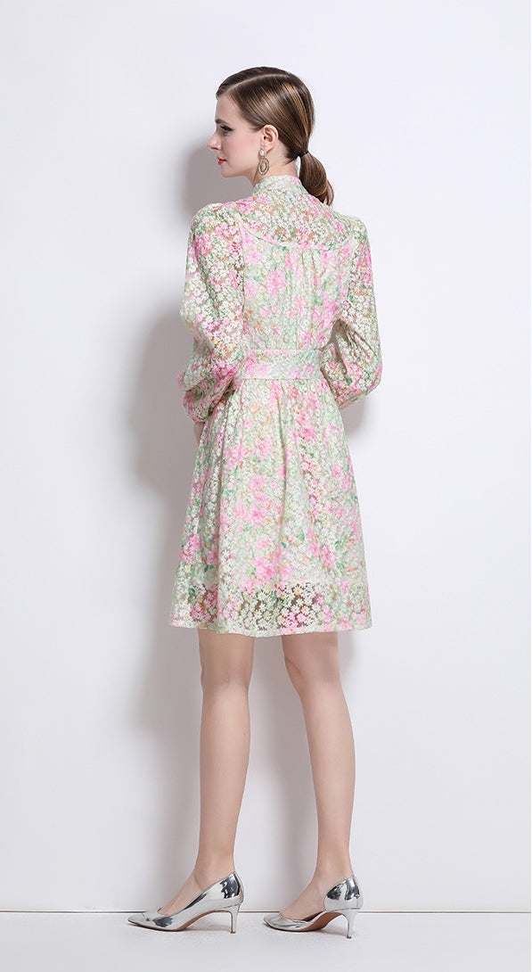 Blossom Lace Elegance Dress - 920435056806_GREEN