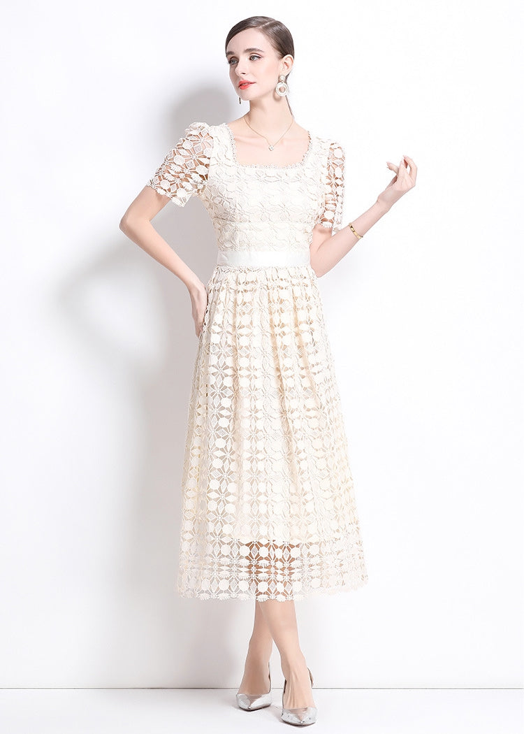 Elegant Lace Midi Dress