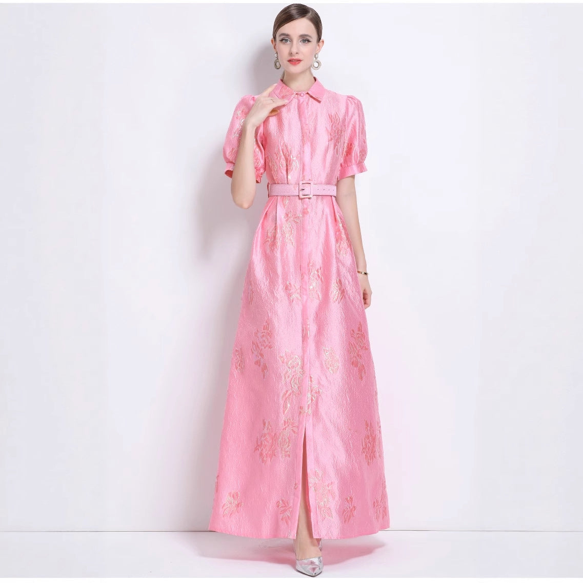 Rose Elegance Maxi Dress