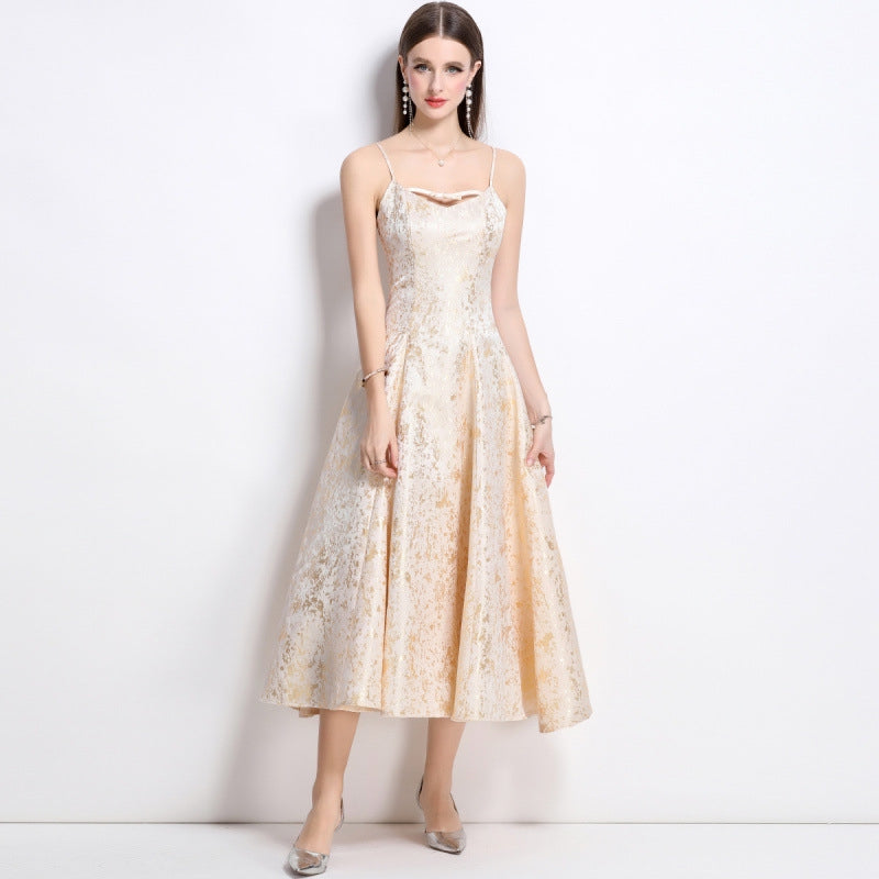Champagne Glimmer Bow Dress