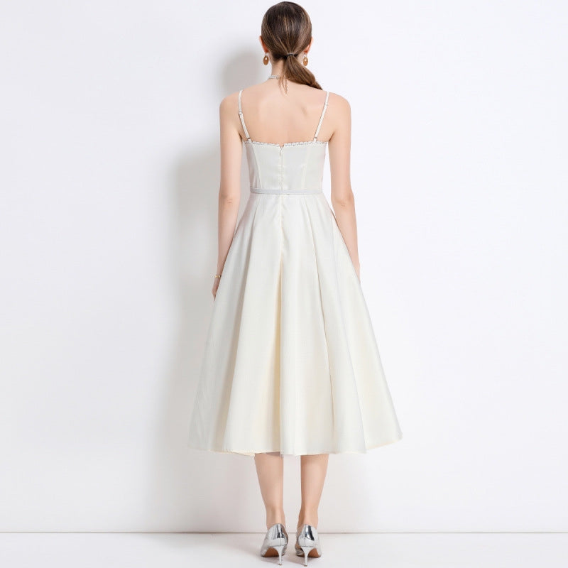 Apricot Sweetheart Midi Dress