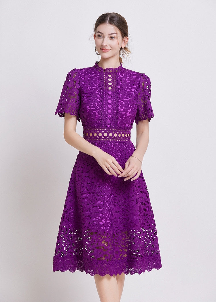 Elegant Lace Midi Dress