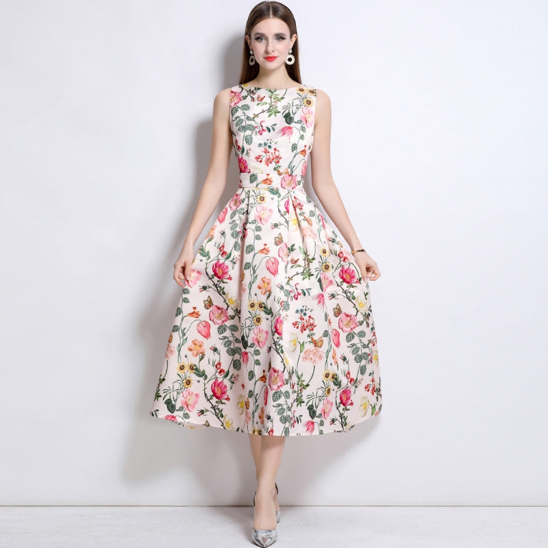 Bloom Elegance Floral Midi Dress