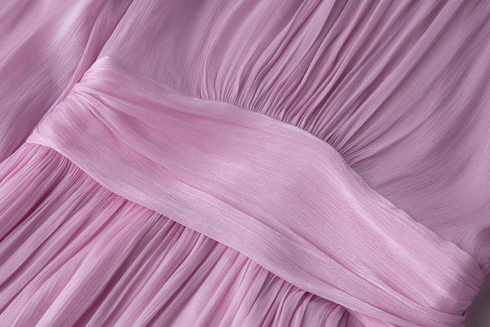 Royal Radiance Pleated Satin Dressy - 905557854806_PINK