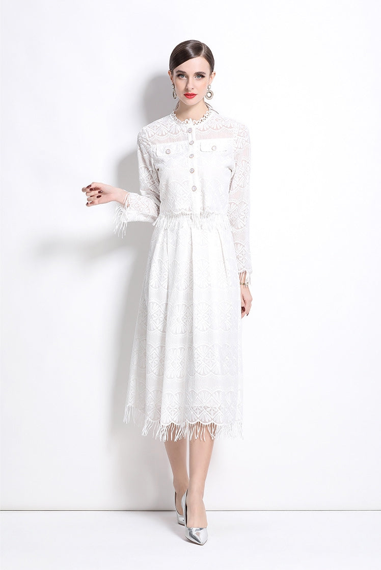 Dress set of White 2 Piece