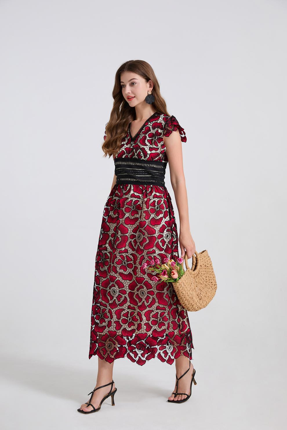 Ruby Passion Lace Midi - 915238273958_CLARET