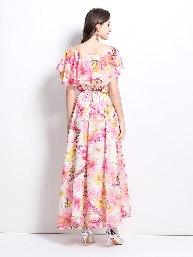 Floral Off-Shoulder Maxi Dress