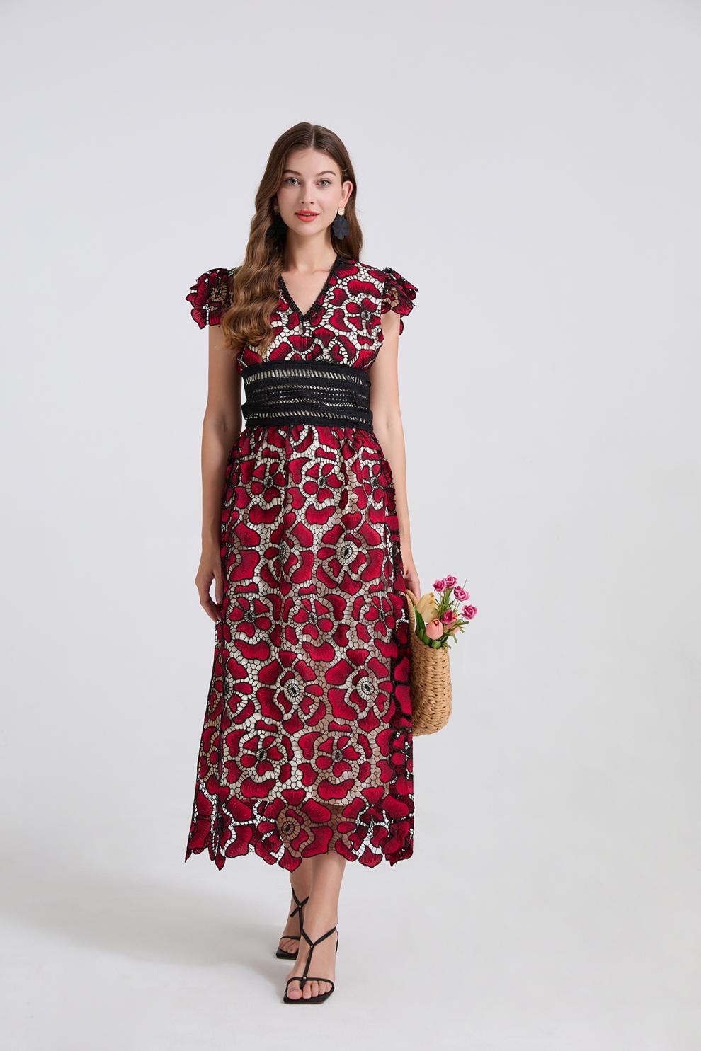 Ruby Passion Lace Midi - 915238273958_CLARET