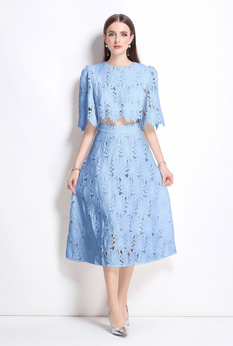 Celeste Bloom Two Piece Set - 906455894976_BLUE