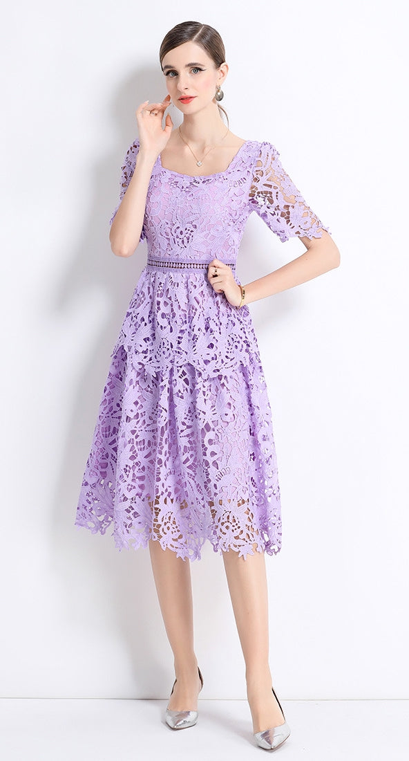 Lavender Grace Lace Dress