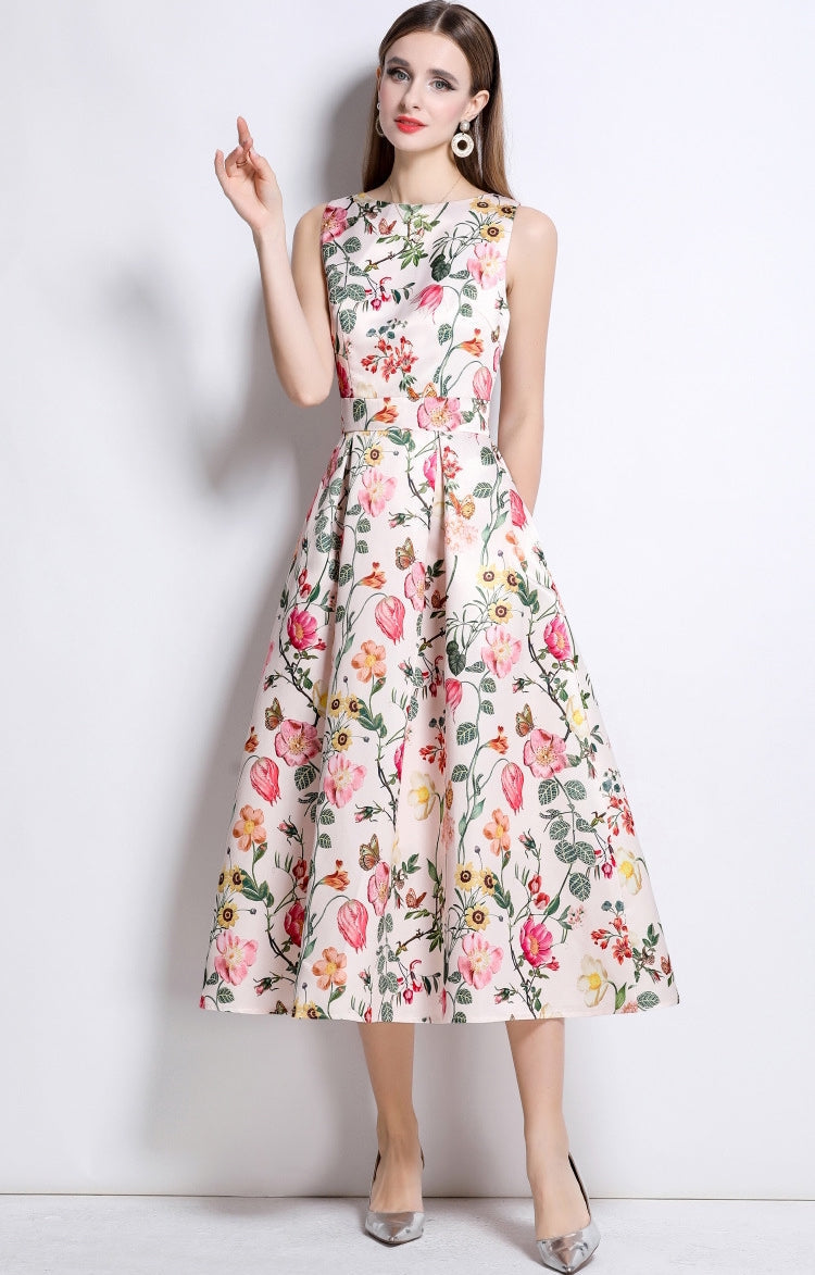 Bloom Elegance Floral Midi Dress