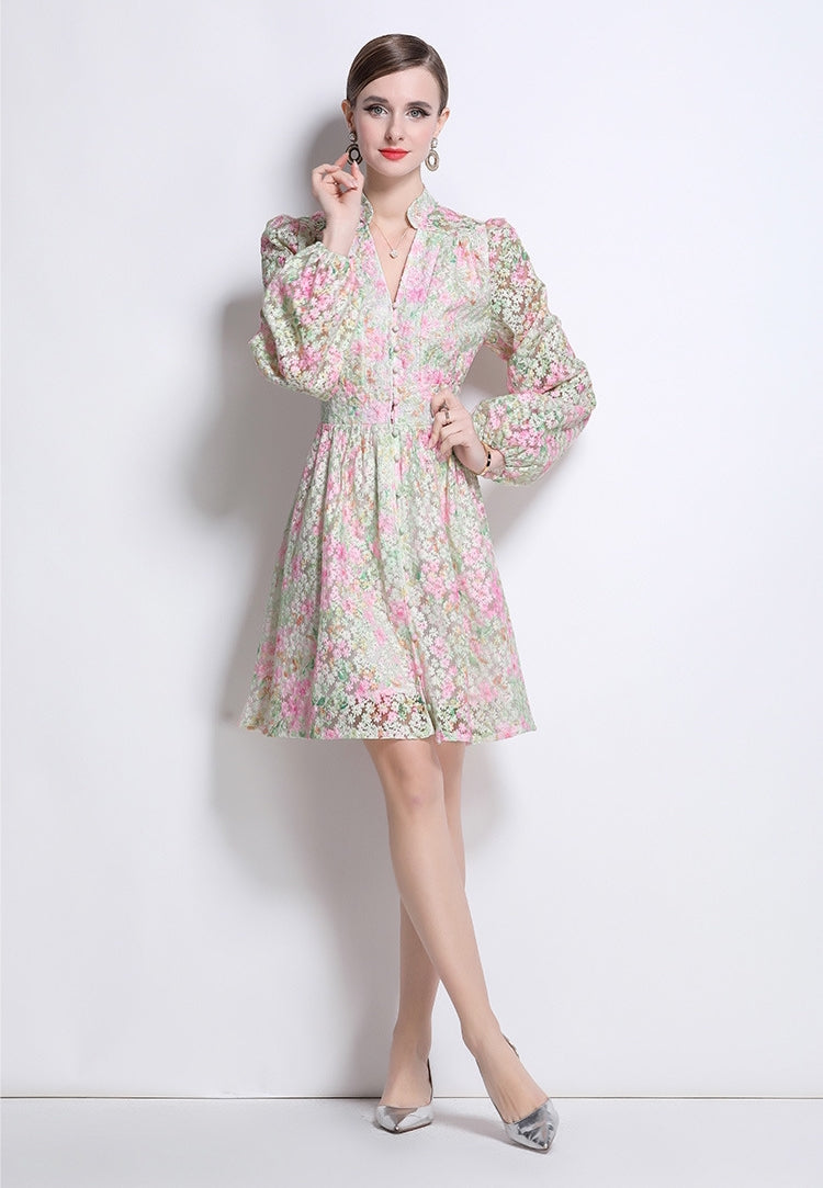 Blossom Lace Elegance Dress - 920435056806_GREEN