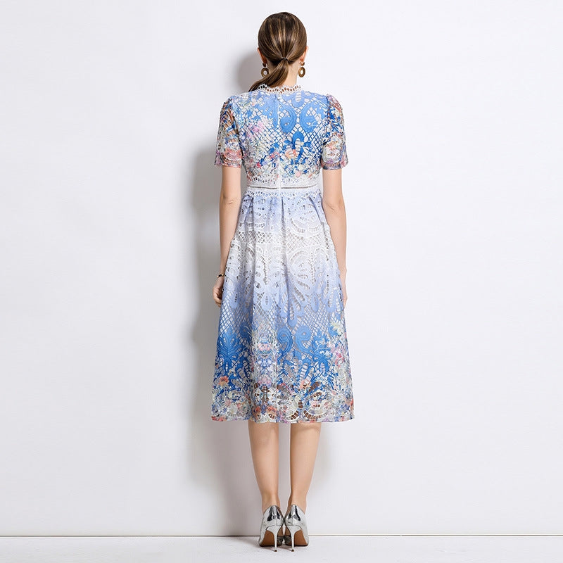 Elysian Bloom Lace Midi Dress