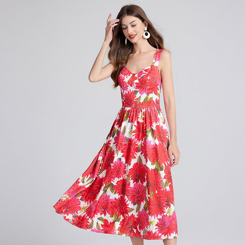 Dahlia Dream Flare Midi Dress