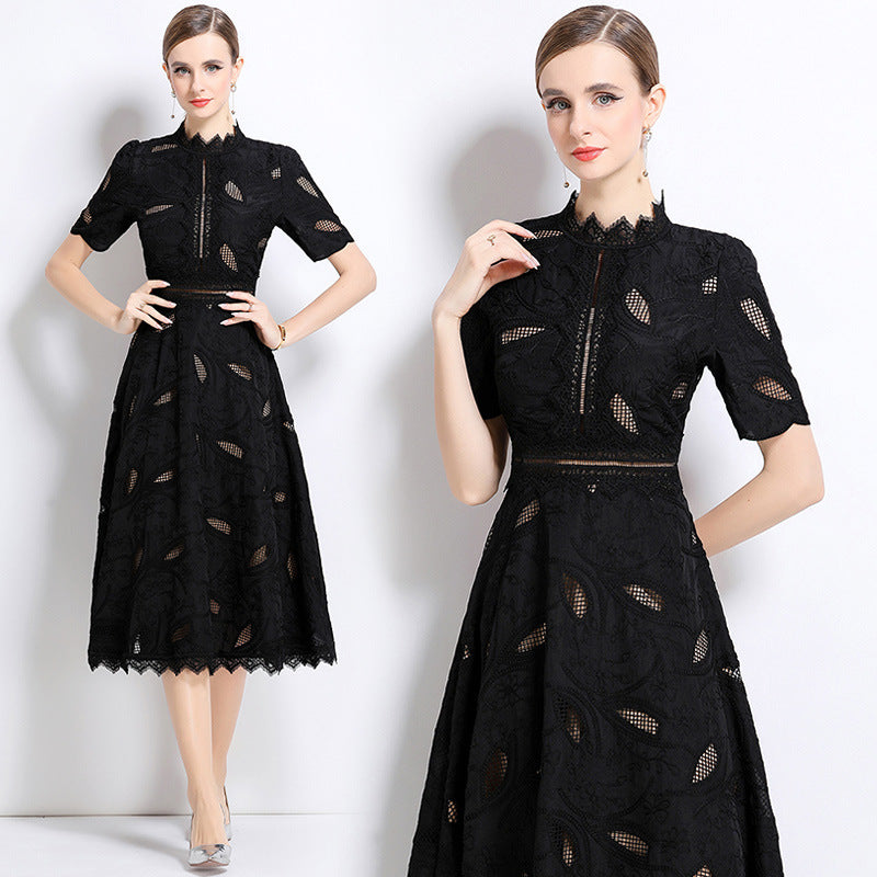 Black Whisper Lace Dress