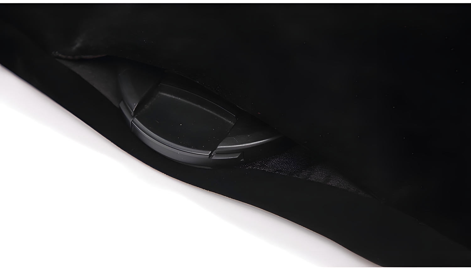 Statement Black Velvet Overcoat with Grand Lapels and Pocket- 606995540252_BLA