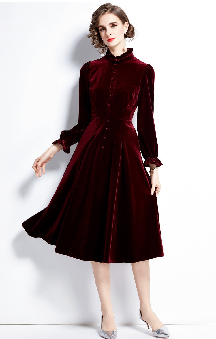 Velvet Monarch Scarlet Dress