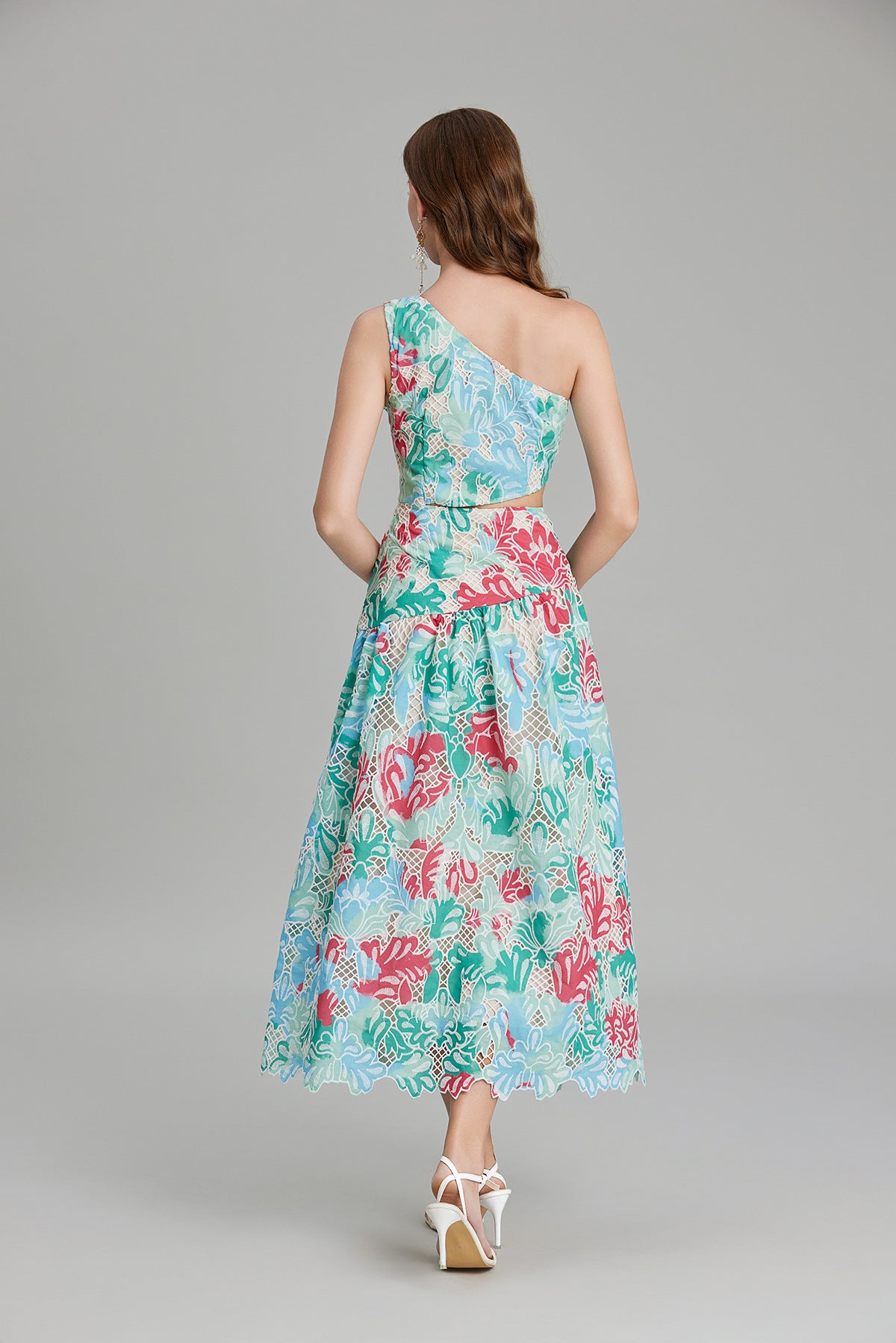 French Lace Green Resort Dress - 817864267678_GRE