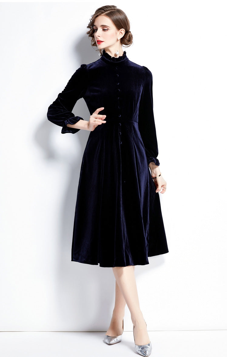 Velvet Monarch Navy Dress