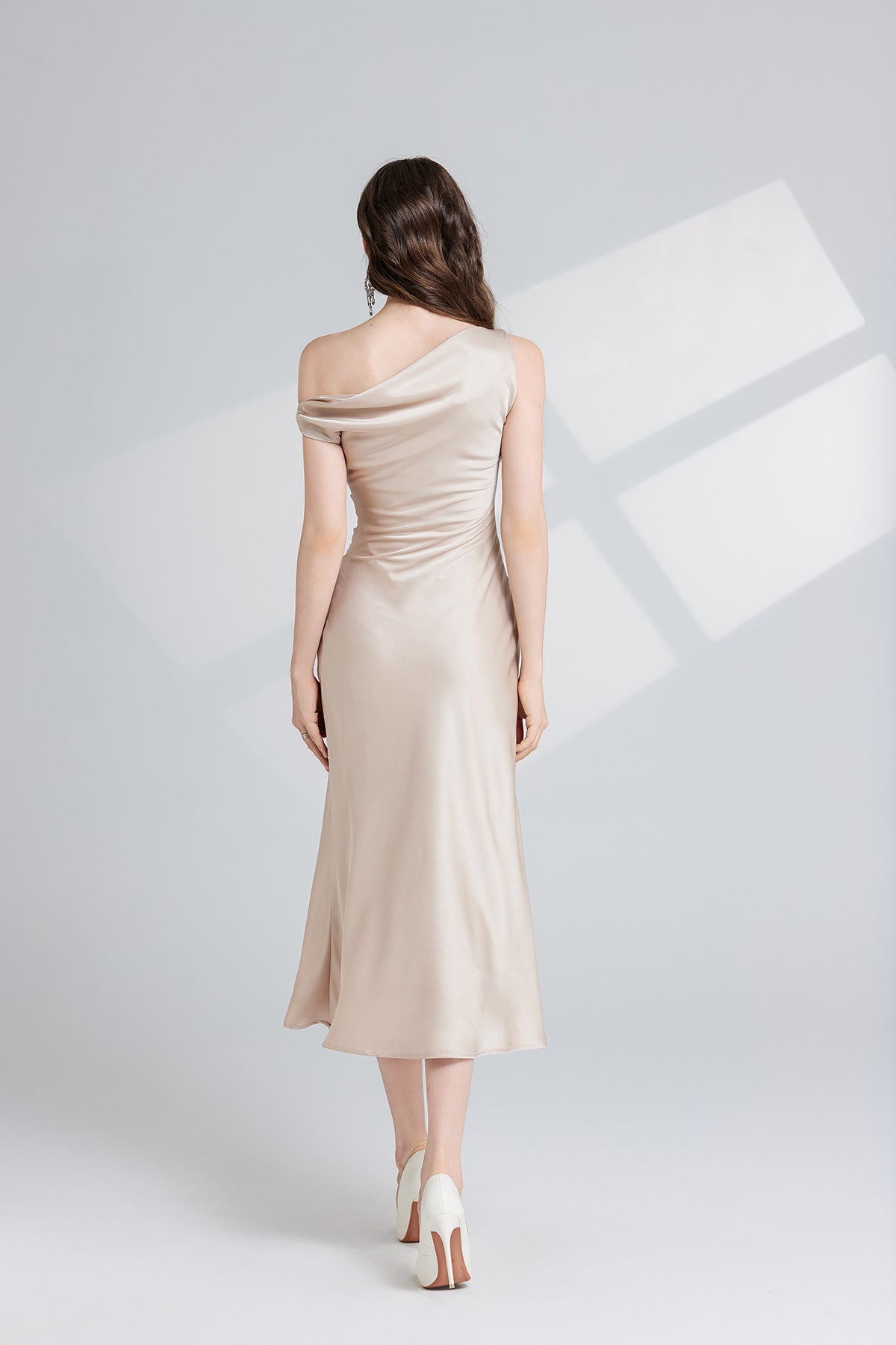 Moonlit Glow Satin Bodyfit Dress