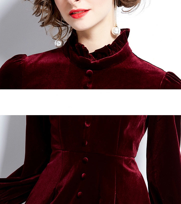 Velvet Monarch Scarlet Dress