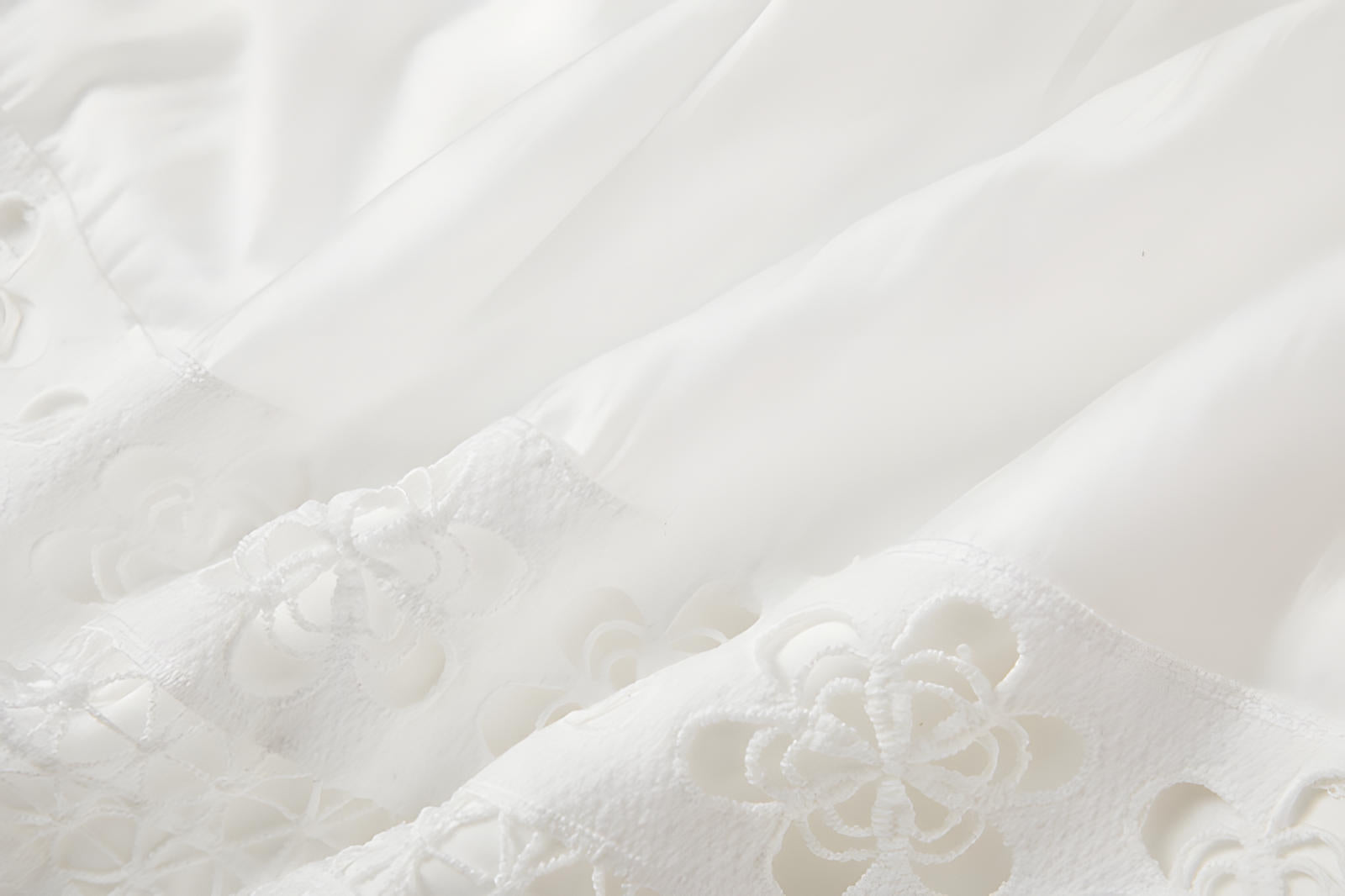 Summer Seaside Vacation French Lace White Long Dress - 812508106214_BAS