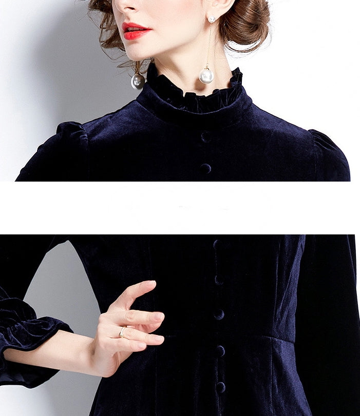 Velvet Monarch Navy Dress