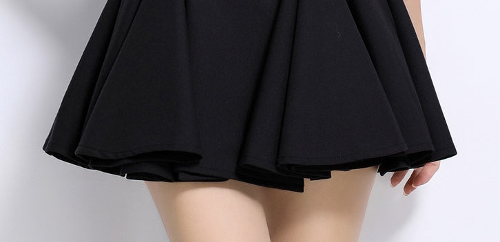 Button Up Short Black Dress