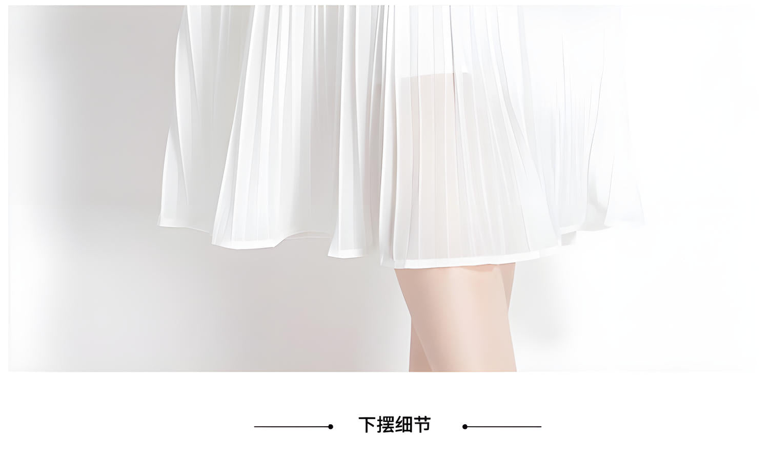 French Lace Jacket Top Pleated Skirt White Dress With Belt - 782041769039_BAS