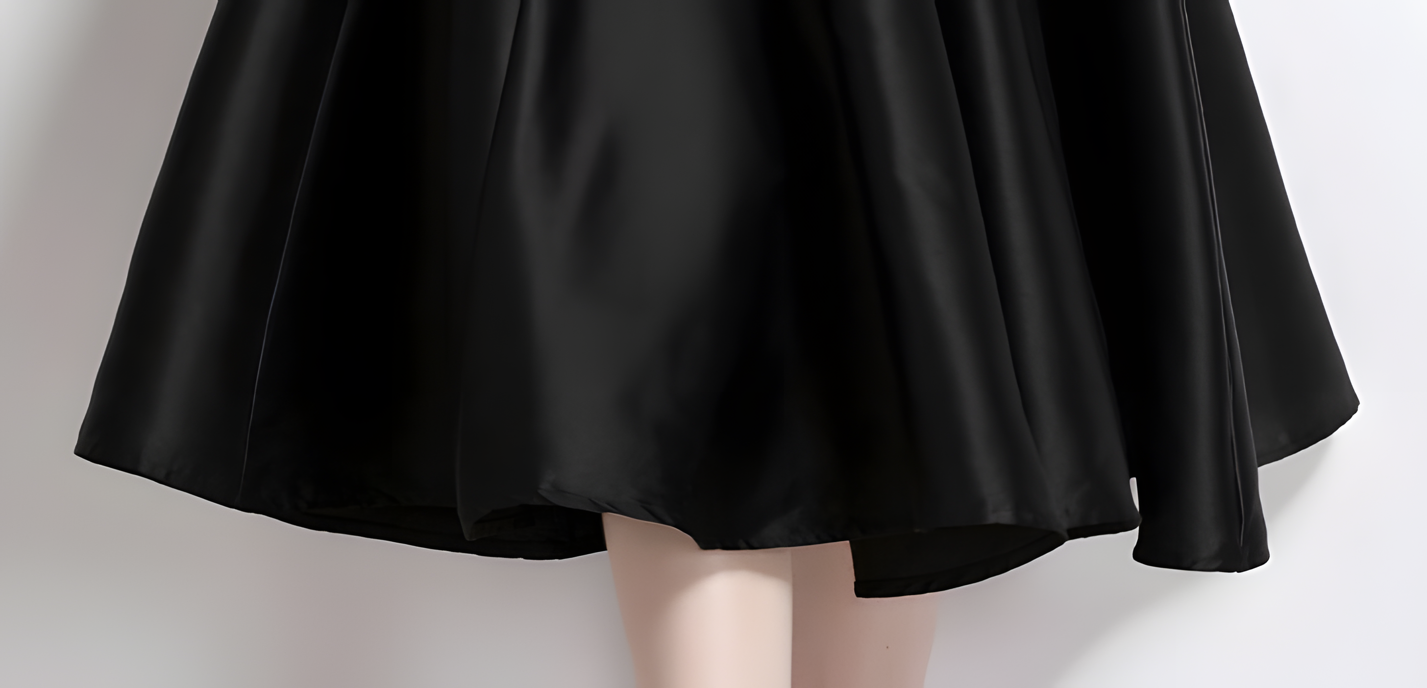 Retro Style Hepburn Skirt Fitted Vest Suspender Black Satin Dress - 709216290151_BAS (EOSS)