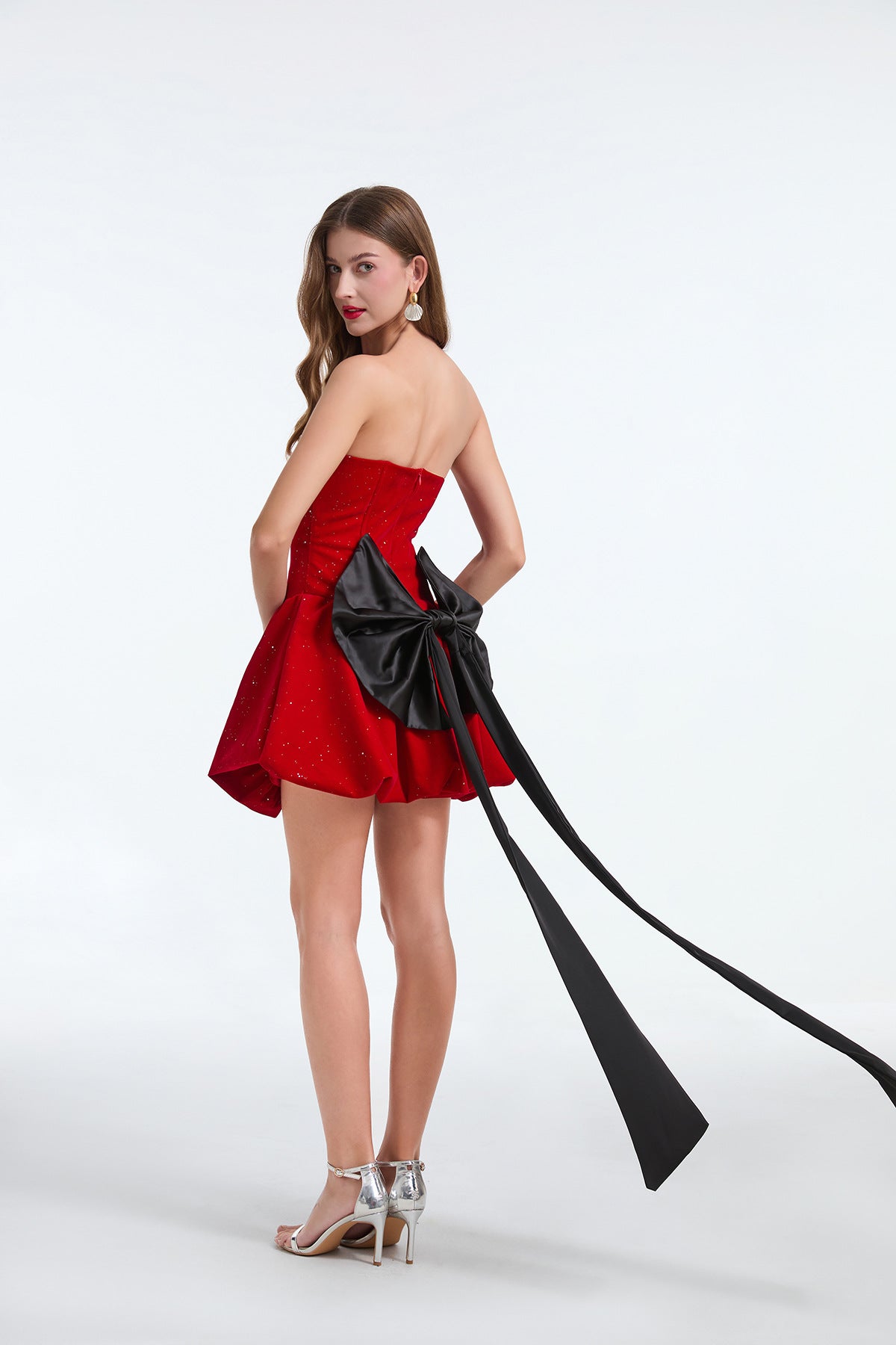 Crimson Charm Short Dress - 851968671820_RED