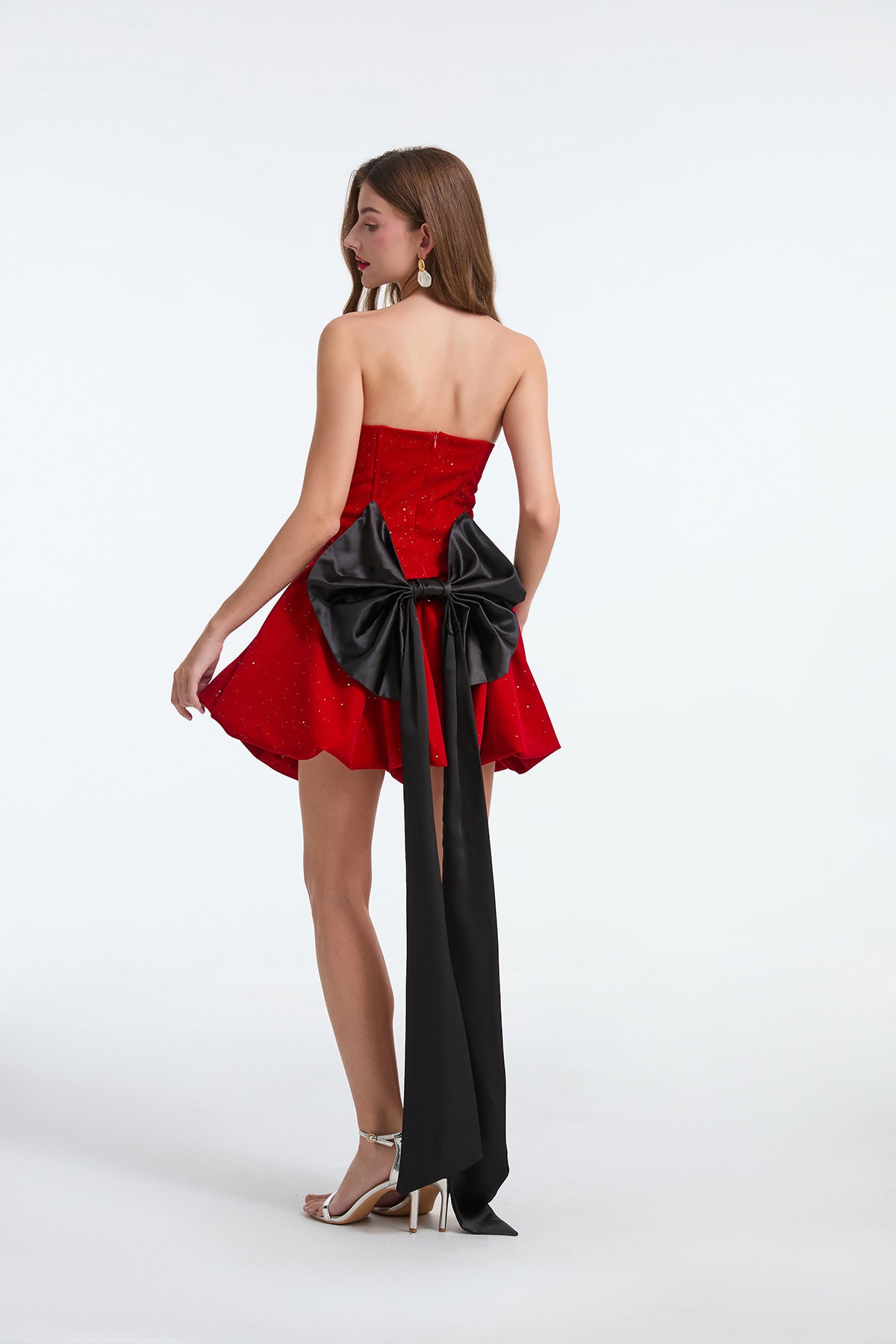 Crimson Charm Short Dress - 851968671820_RED