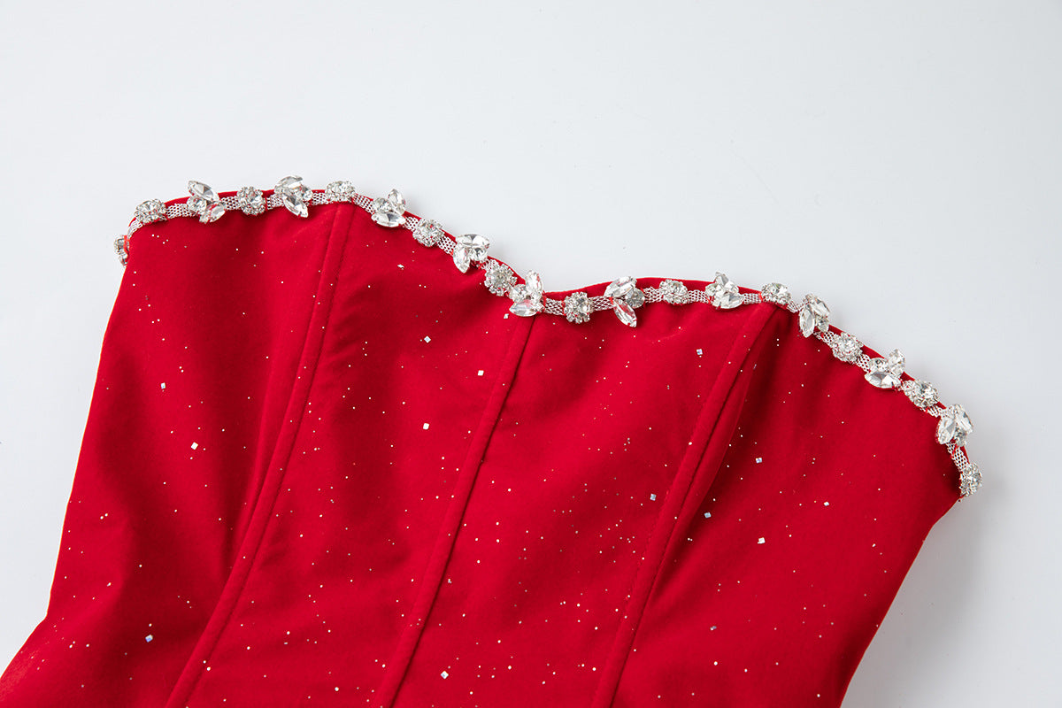 Crimson Charm Short Dress - 851968671820_RED