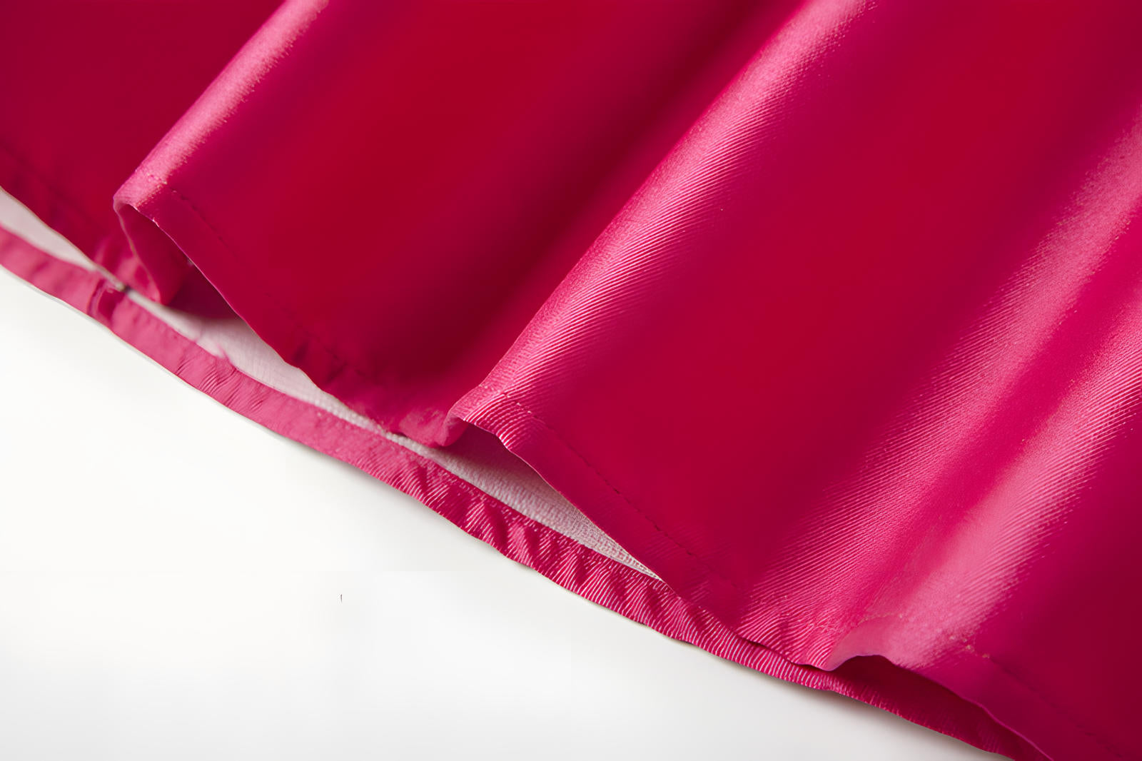 Sweetheart Neckline Rose Red Satin Party Dress with a Hepburn-Style Skirt Fitted Bodice and Neck Band - 800116697016_ROS