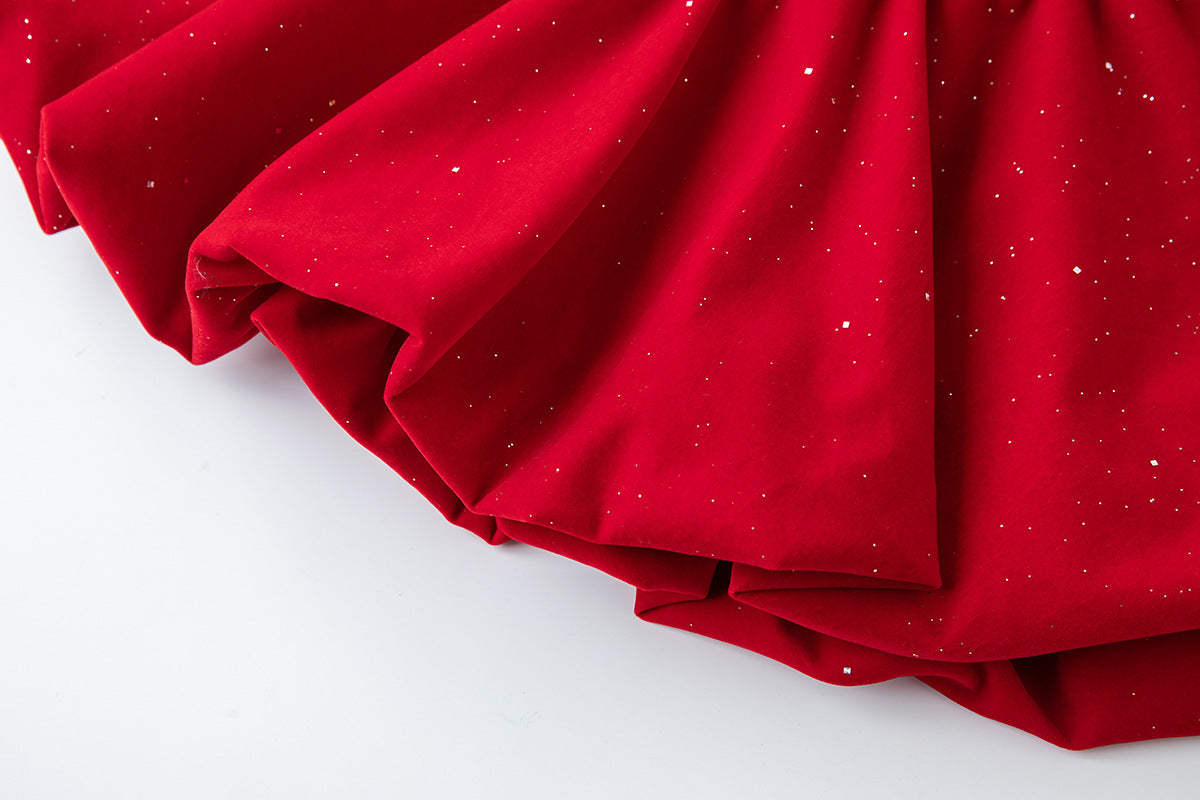 Crimson Charm Short Dress - 851968671820_RED