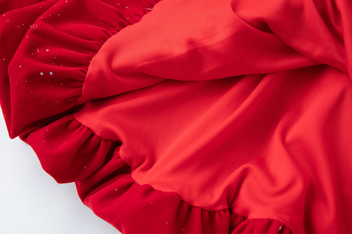 Crimson Charm Short Dress - 851968671820_RED