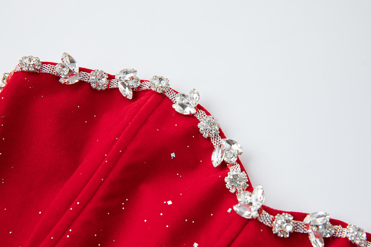 Crimson Charm Short Dress - 851968671820_RED