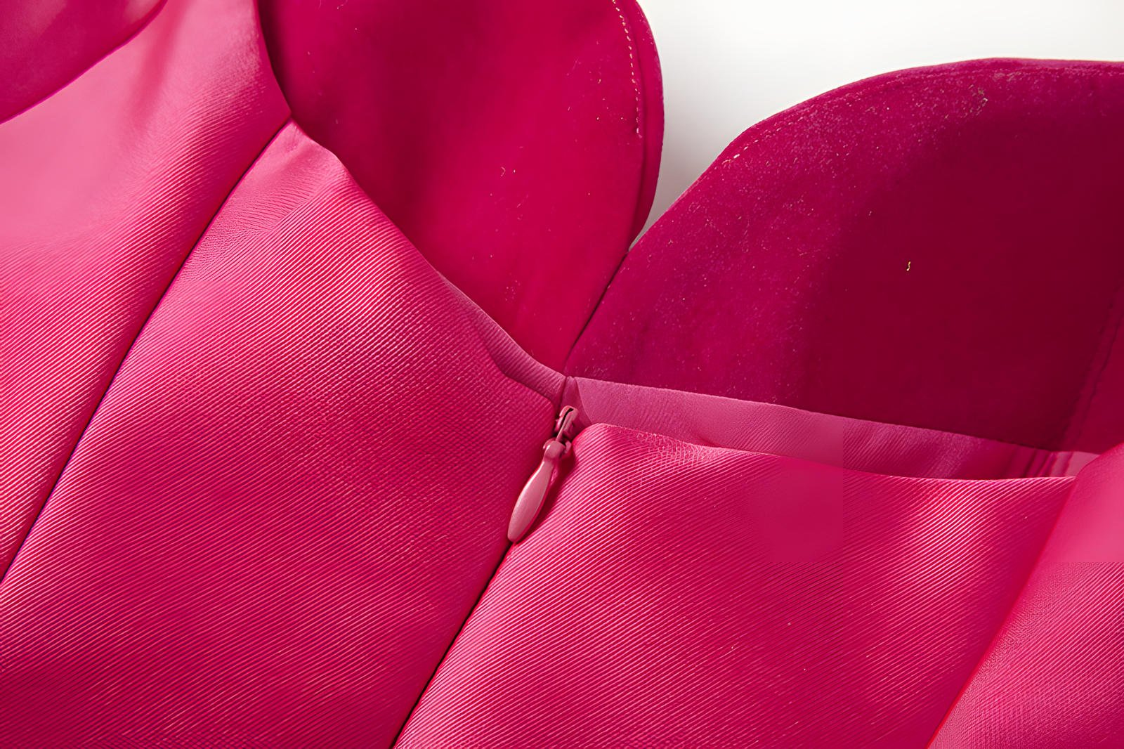 Sweetheart Neckline Rose Red Satin Party Dress with a Hepburn-Style Skirt Fitted Bodice and Neck Band - 800116697016_ROS